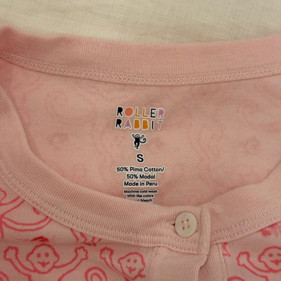 Roller Rabbit Pink Monkey Pajama Set - Picture 9 of 9